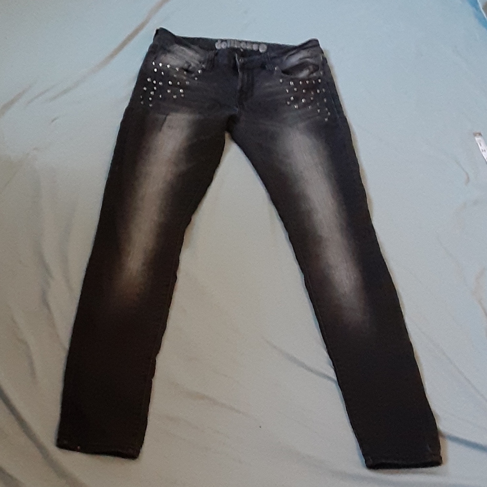 **  Dollhouse distressed black  jeans, size 5